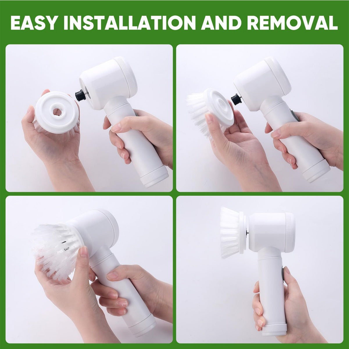 5-in-1 Cordless Electric Cleaning Brush — Rechargeable Power Scrubber